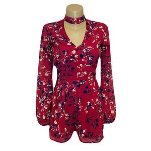 Japna [XS] Floral Choker Summer Romper